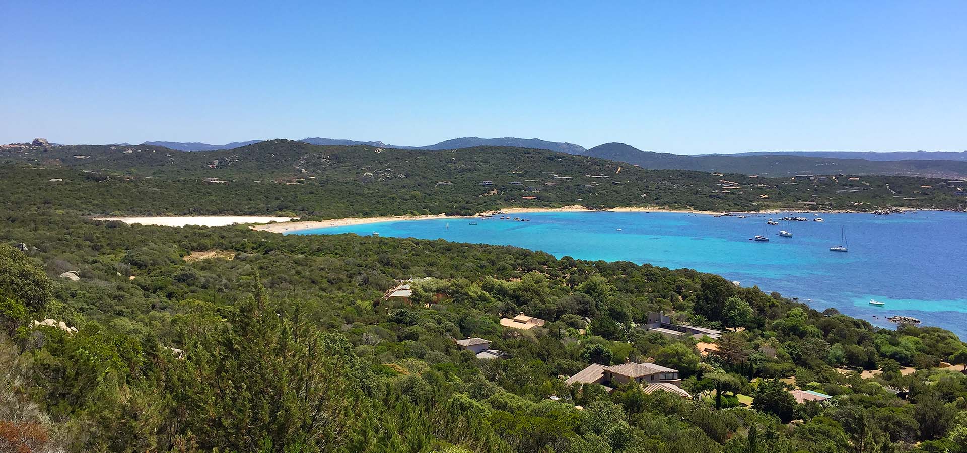 Camping Kevano plage Chevano vue sentier des Bruzzi