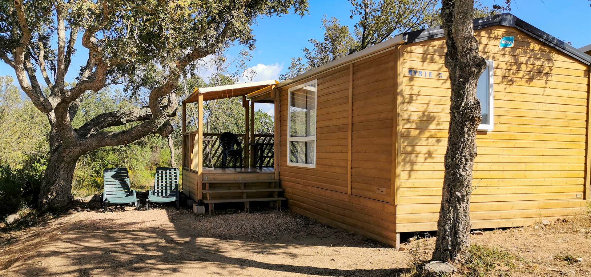 Camping kevano bungalow myrte terrasse