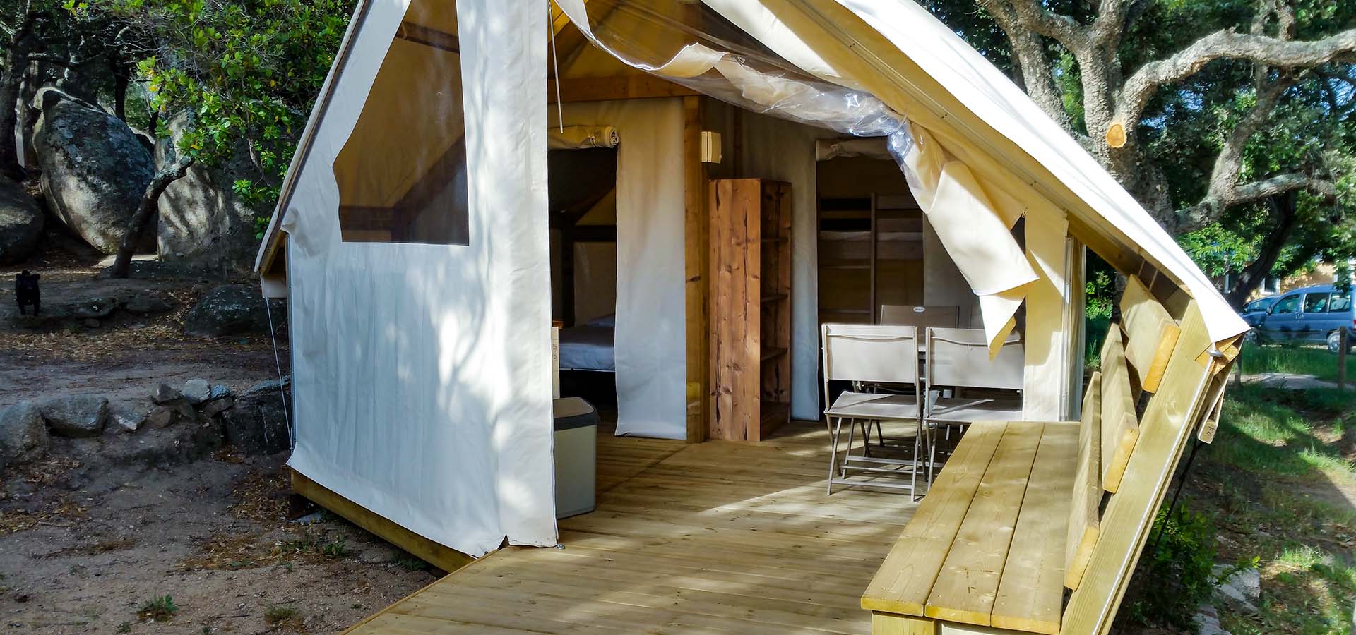 Camping kevano toile arbouse vue generale