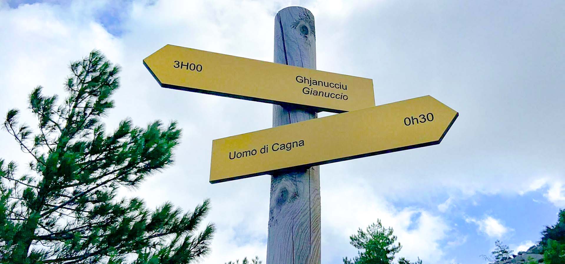 Camping Kevano balades Uomo di Cagna signaletique