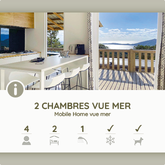 Mobile-home 2 chambres - Vue mer