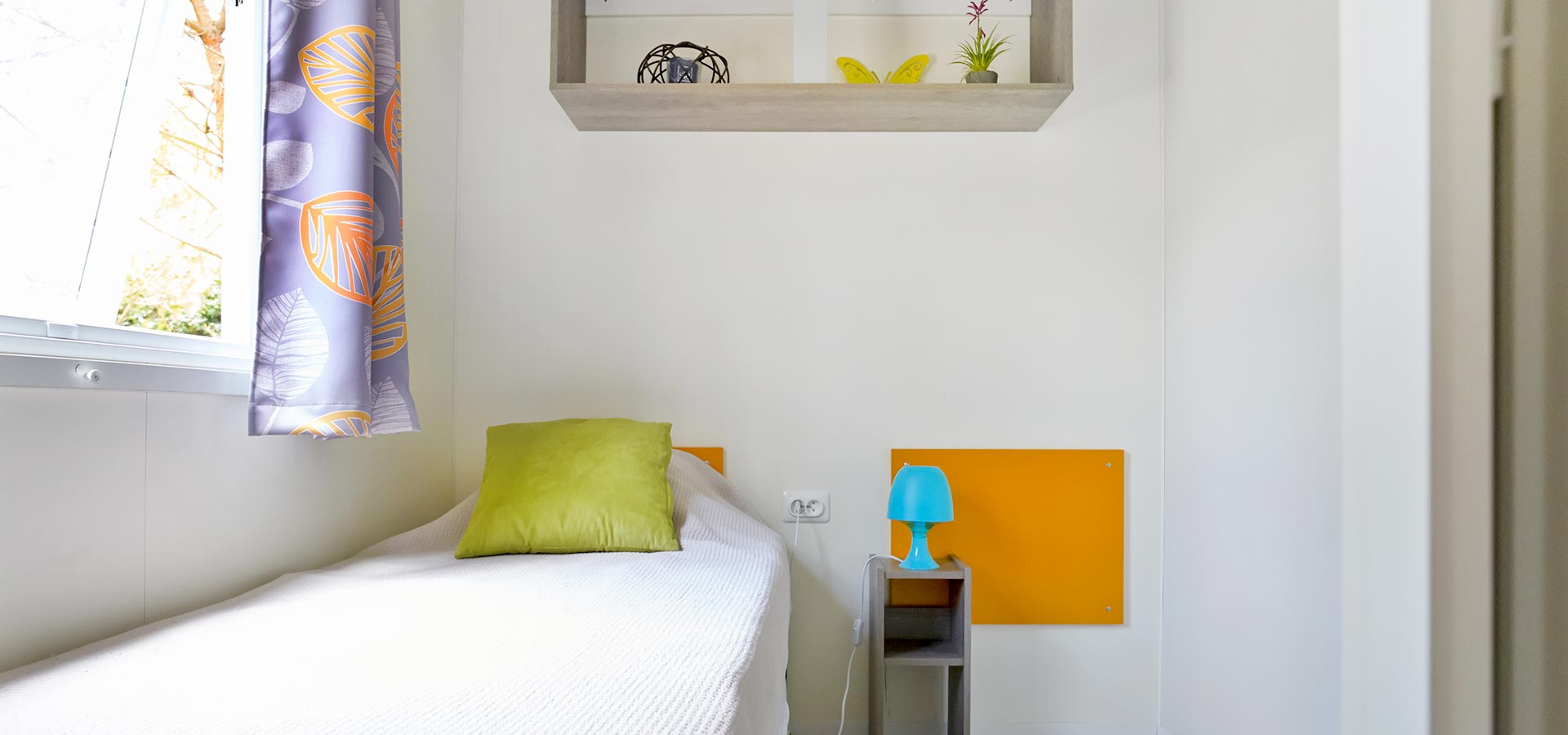 Camping san damiano bungalow Declik chambre secondaire lit simple enfant
